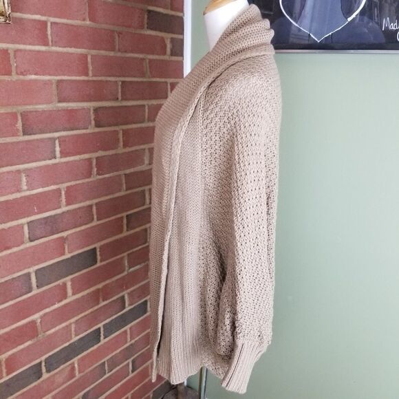 Brown Open Front Dolman Sweater Cardigan SZ OS - Picture 4 of 5